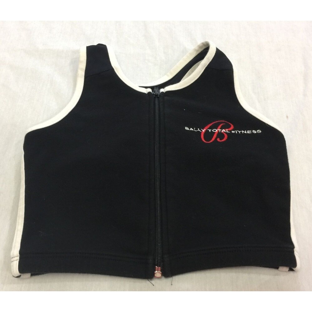 BALLY TOTAL FITNESS WOMENS SPORTS BRA SIZE S FRONT ZIP